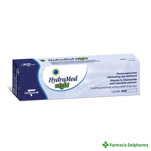 Hydramed Night unguent oftalmic x 5 g, Farmigea